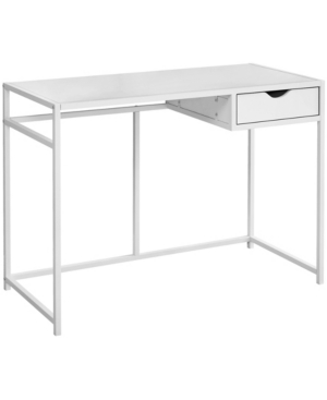 Monarch Specialties Desk With 1 Storage Drawer In White