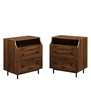 Nightstand with Usb Set of 2