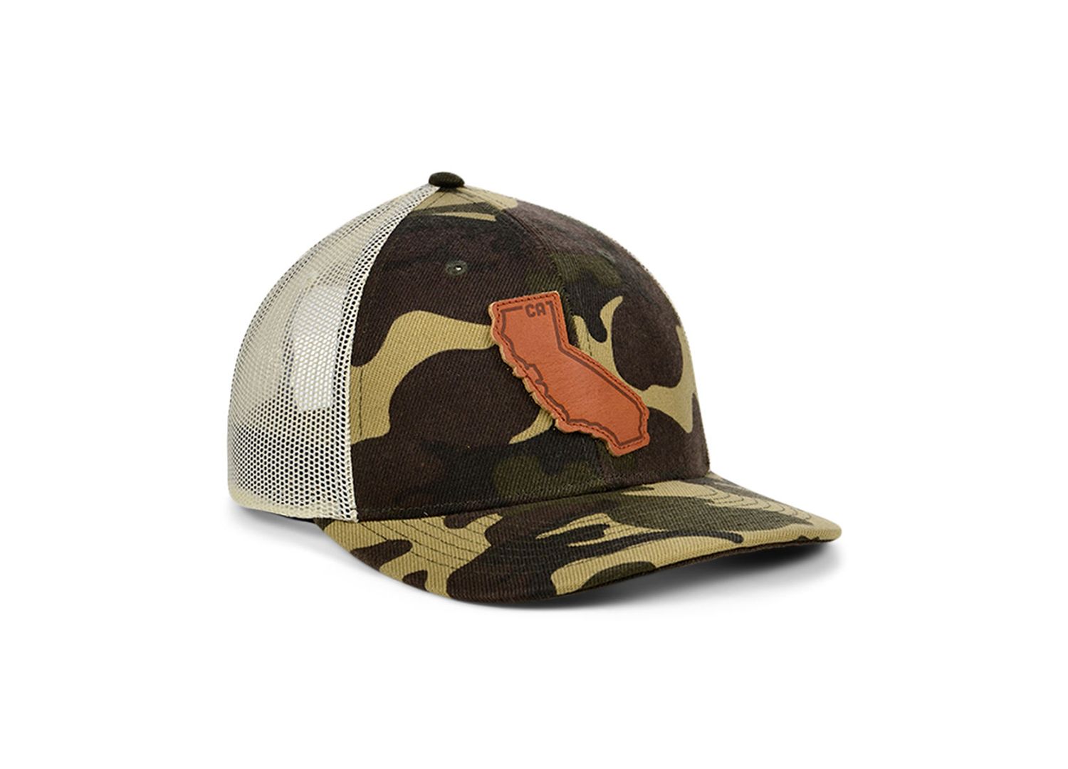 Local Crowns CALIFORNIA Woodland State Patch Curved Trucker Cap