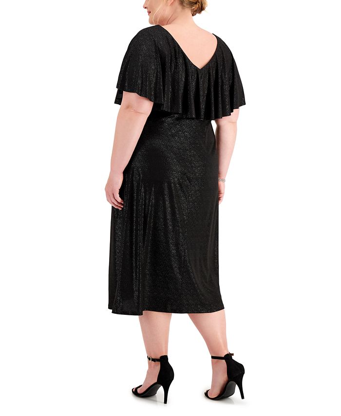 plus size capelet gown