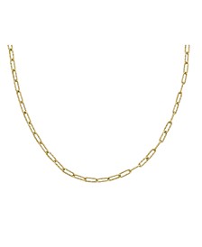 Textured Paperclip Link 18" Chain Necklace in 10k Gold