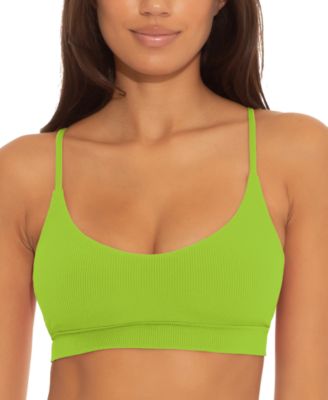 Becca - Fine Line Ribbed Scoop-Neck Bikini Top