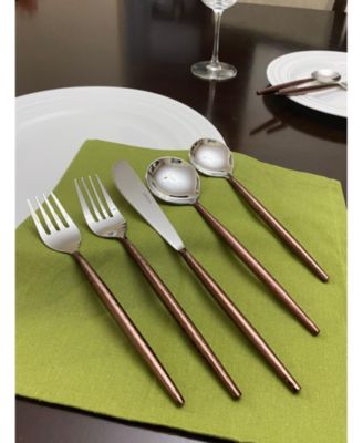 20 Piece Flatware Set, Service for 4 (Hammered Handle)