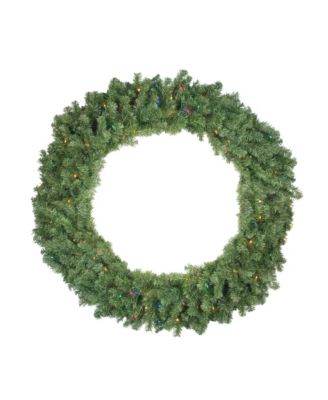 Northlight 48" Pre-Lit Canadian Pine Artificial Christmas Wreath ...