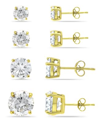 Giani Bernini - Cubic Zirconia Stud Set in 18k Gold over Sterling Silver