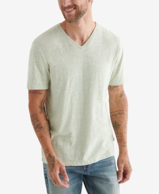 Lucky Brand Men's Linen V-Neck T-shirt 