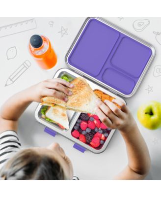 Kids Stainless Steel Leak-Resistant Lunch Box (Blue)