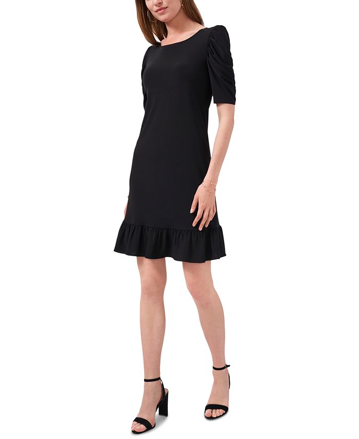 Puff Sleeve Flounce Dress