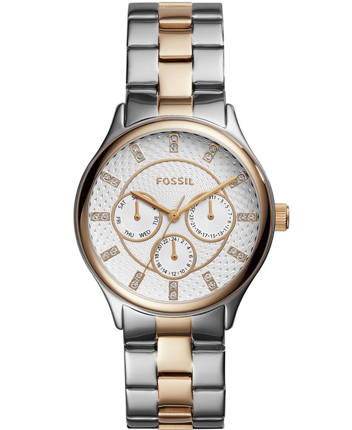 Fossil Women's Modern Sophisticate Multifunction Two Tone Stainless ...