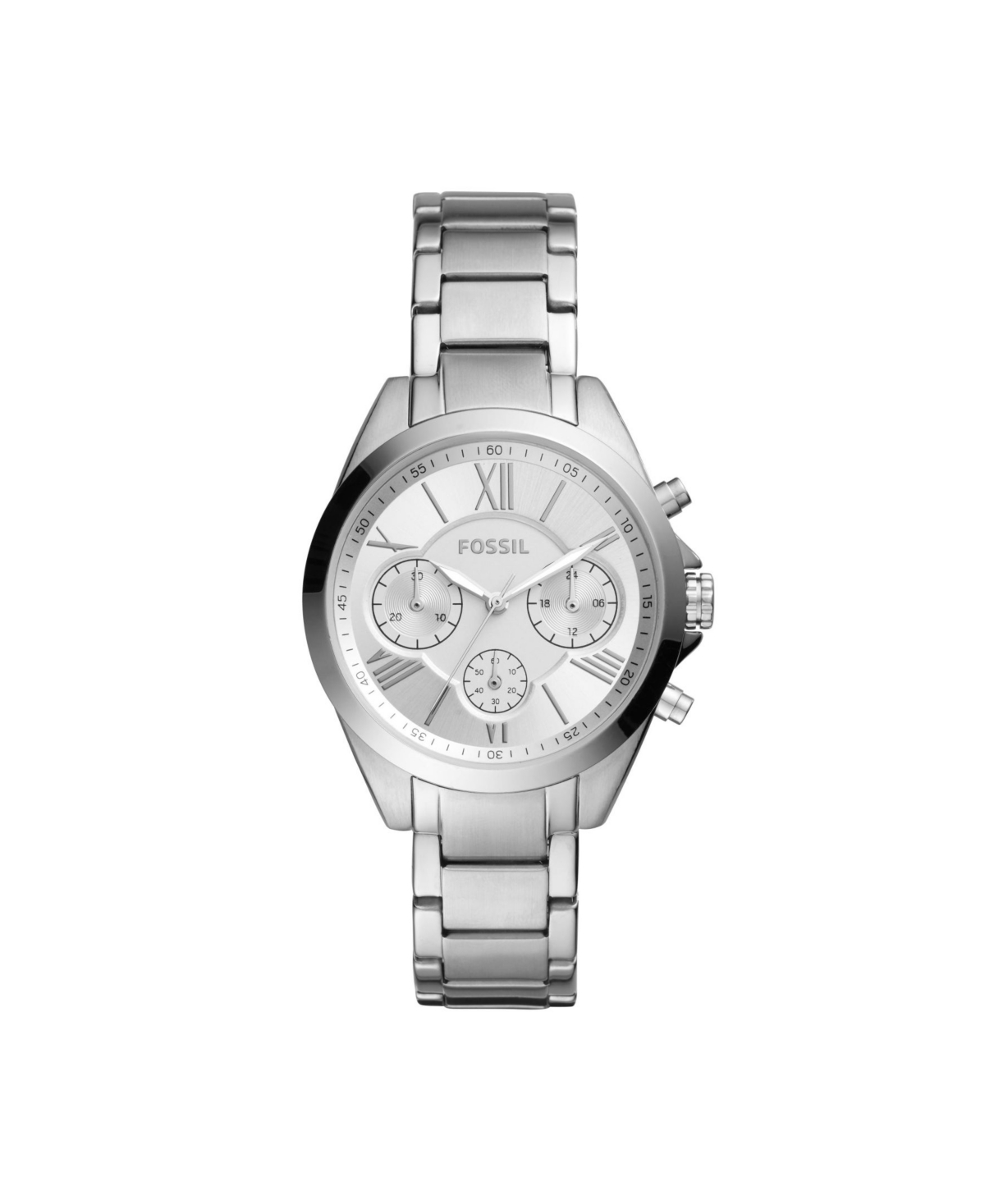 Fossil Women's Modern Courier Chronograph Stainless Steel Silver-Tone Watch 36mm - Silver-Tone