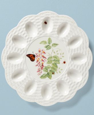 Butterfly Meadow 11.75" Porcelain Deviled Egg Tray