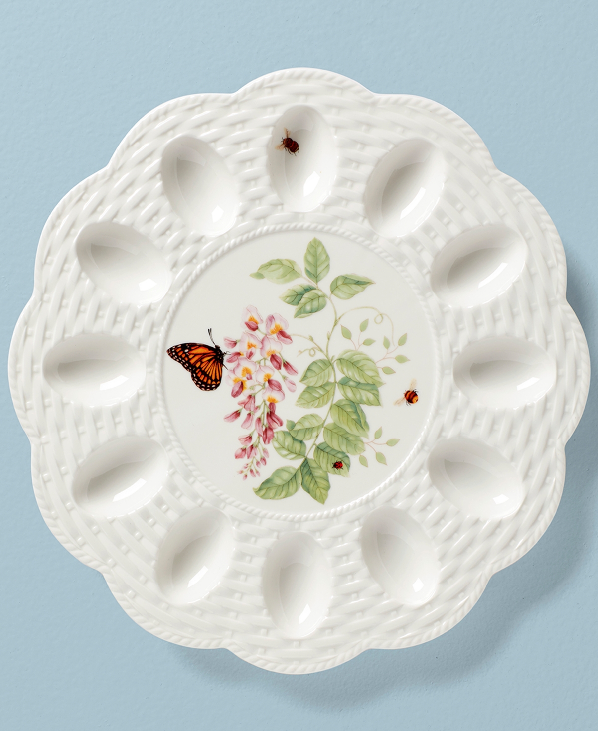Lenox Butterfly Meadow 11.75" Porcelain Deviled Egg Tray