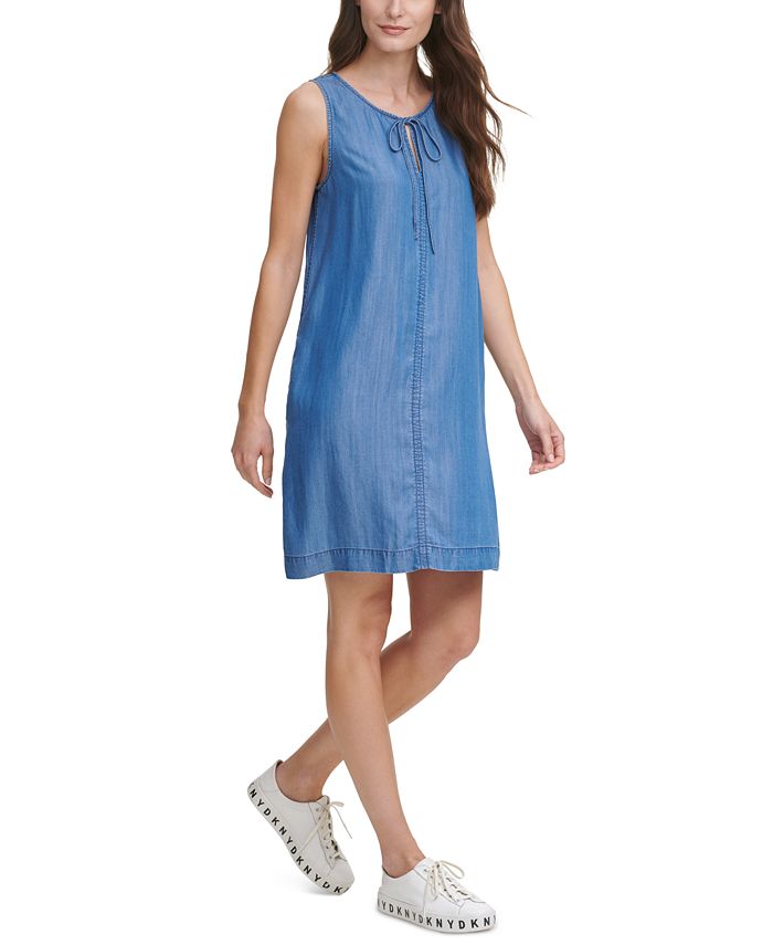 dkny tie front dress
