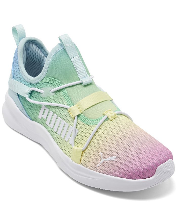Puma Little Girls Rainbow Rift Slip-On Running Sneakers from Finish ...