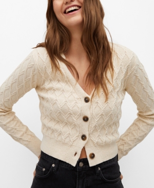 Mango Knitted Braided Cardigan
