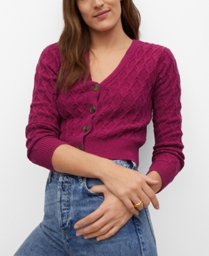 Mango Knitted Braided Cardigan