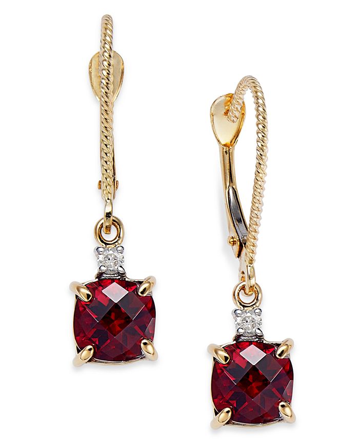 Macys garnet outlet earrings