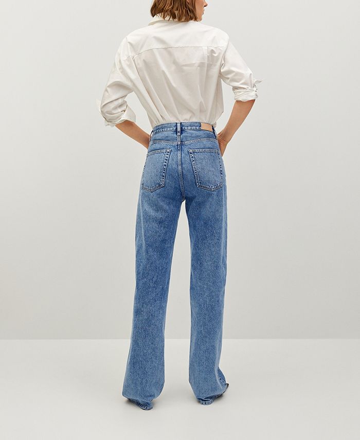 MANGO High Waist Straight Jeans - Macy's