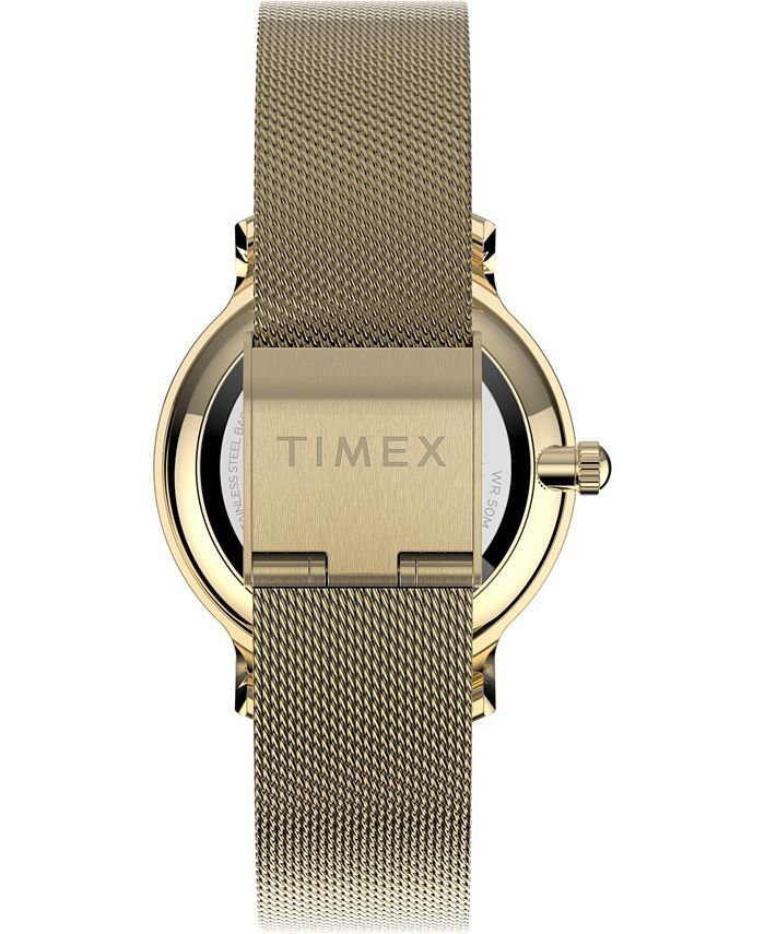 Timex Women's Transcend GoldTone Mesh Band Watch 31mm Macy's