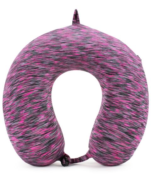 Подушка Miami CarryOn Memory Foam Travel Neck Pillow, цвет: Розовый / Чёрный