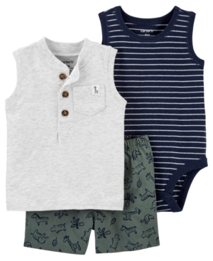 Baby Boys Henley Little Short 3 Piece Set