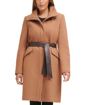 cole haan camel wrap coat