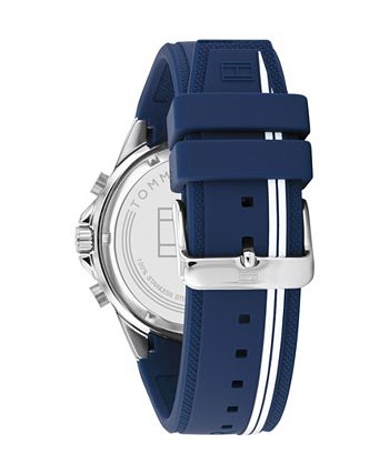 Tommy Hilfiger 44mm Quartz Day & Date Silicone Strap Watch