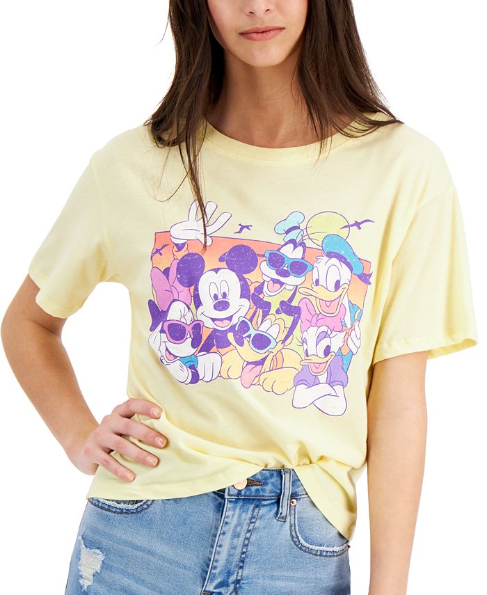 Disney Juniors' Mickey & Friends Graphic Print T-Shirt - Macy's