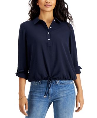 tommy hilfiger popover blouse