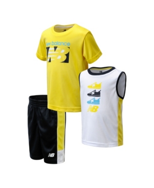 New Balance Toddler Boys 3 Piece Logo Classic Sneaker Shorts Set