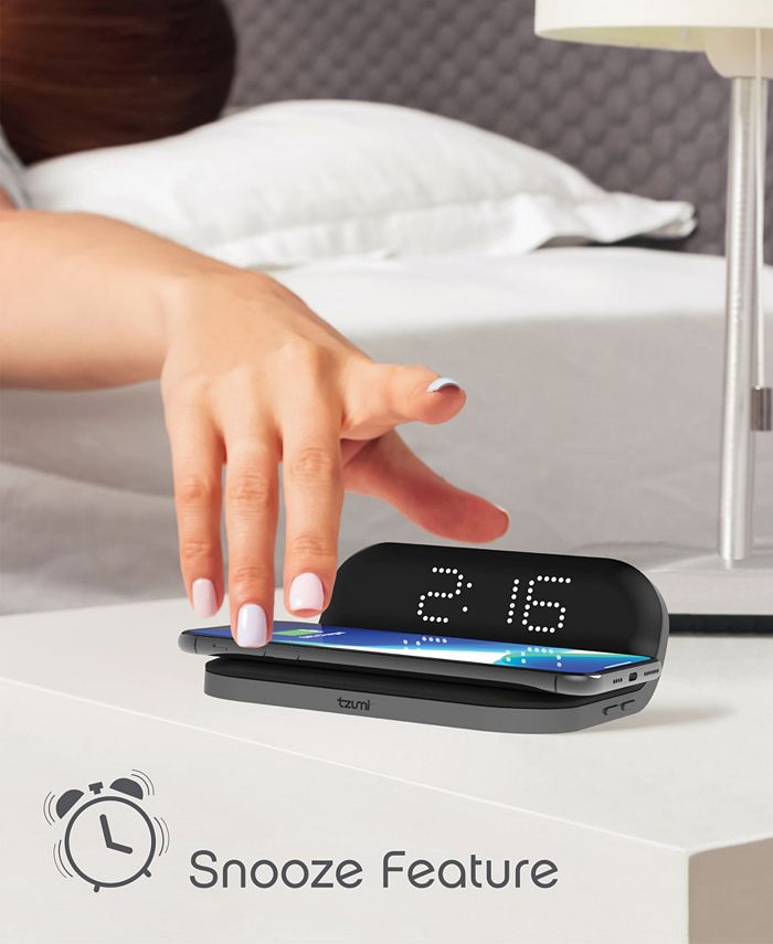 Tzumi Wireless Charging Alarm Clock & Reviews Home Macy's