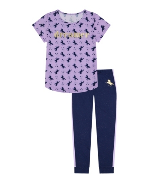 Big Girls Unicorn Long Leg Pajama 2 Piece Set