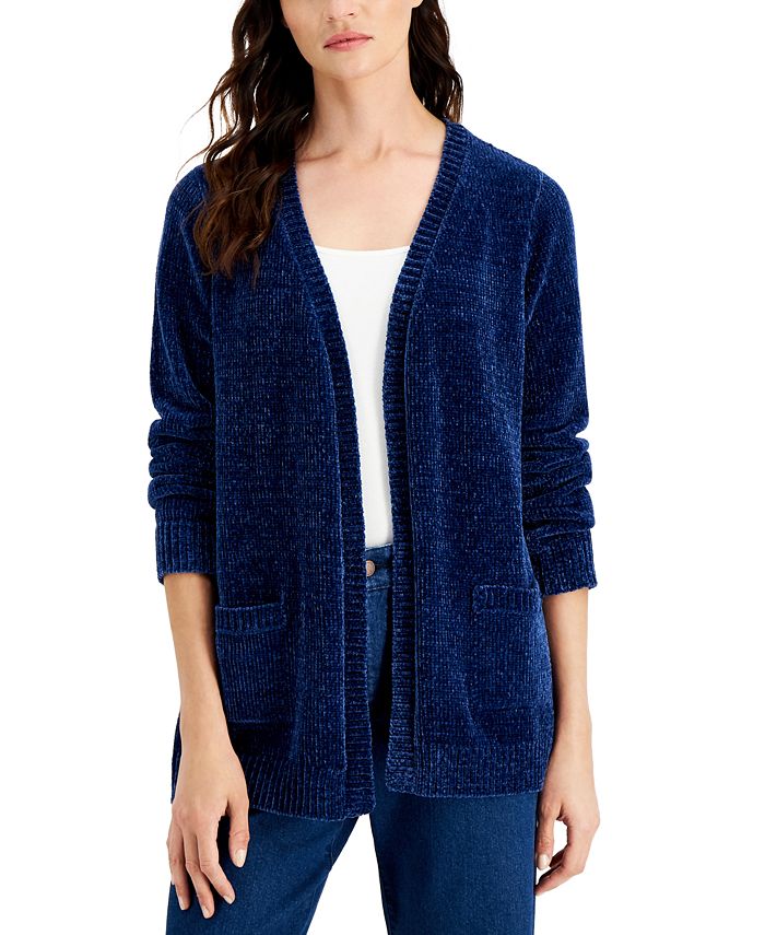 Hem & Thread  Drape Open Front Cardigan Sweater 31160W – American Blues