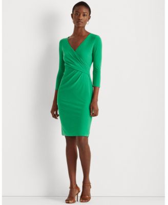 Lauren Ralph Lauren Surplice Jersey Dress - Macy's