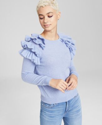 Charter Club - Cashmere Cha Cha Ruffled Sweater