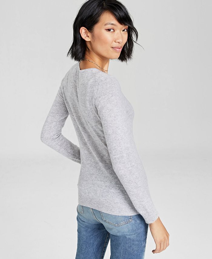 Charter Club Women's 100% Cashmere Crewneck Sweater, Created for Macy's ...