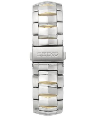 Men's Solar Chronograph Coutura Two-Tone Stainless Steel Bracelet Watch 44mm SSC376