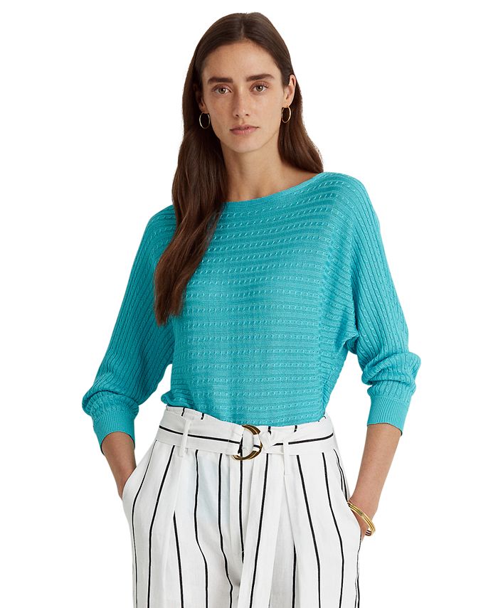 Lauren Ralph Lauren Boatneck CableKnit Sweater Macy's