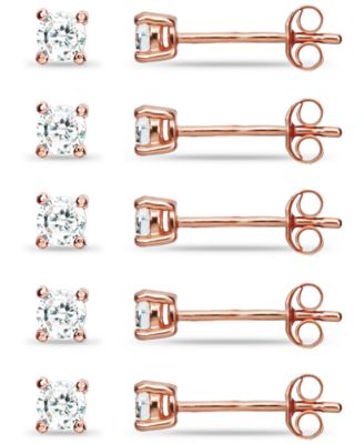 5-Pc. Set Cubic Zirconia Stud Earrings