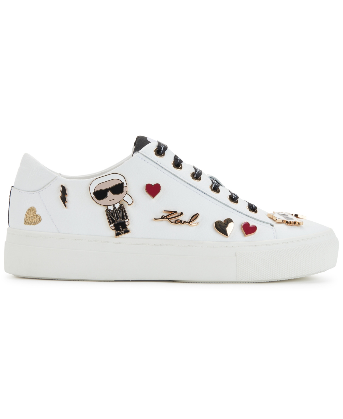 KARL LAGERFELD WOMEN'S CATE PINS LACE-UP SNEAKERS 