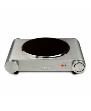 Shop Salton Portable Single Burner Infrared Cooktop In Silver-tone And Black