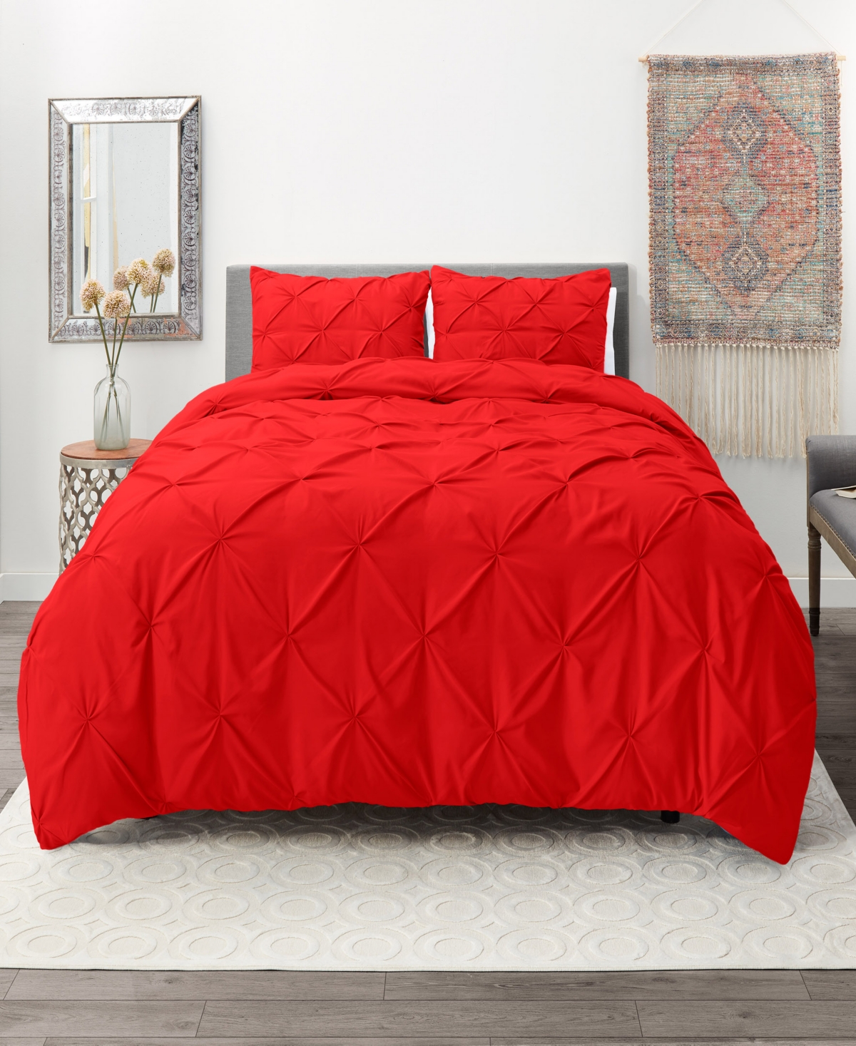 Nestl Pinch Pleat 3-Pc. Duvet Cover Set, King