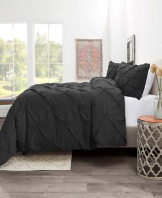 Pinch Pleat 3-Pc. Duvet Cover Set, Queen