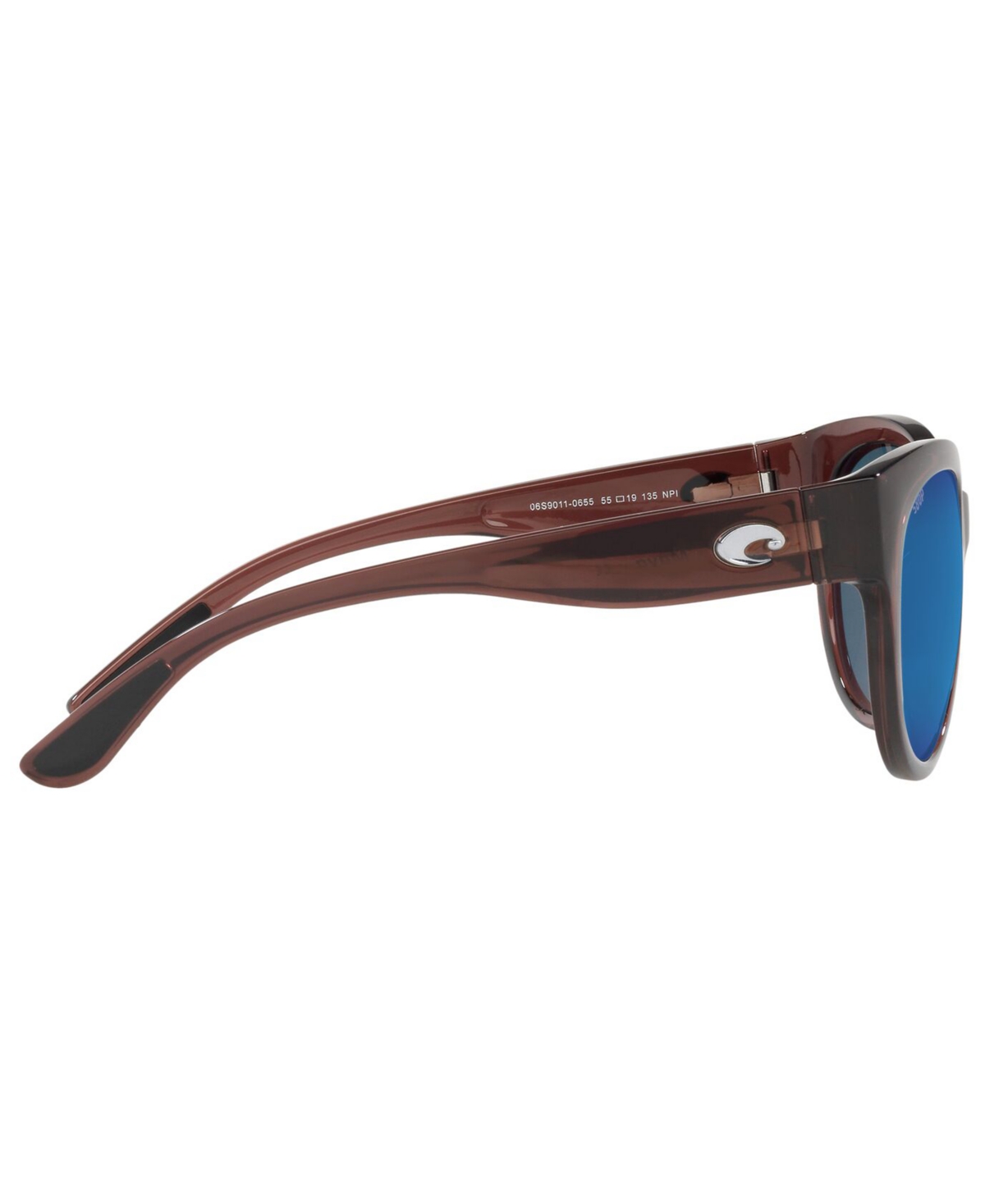 Costa Del Mar Maya Polarized Sunglasses, 6S9011 55 - 413 SHINY URCHIN CRYSTAL/BLUE MIRROR 580