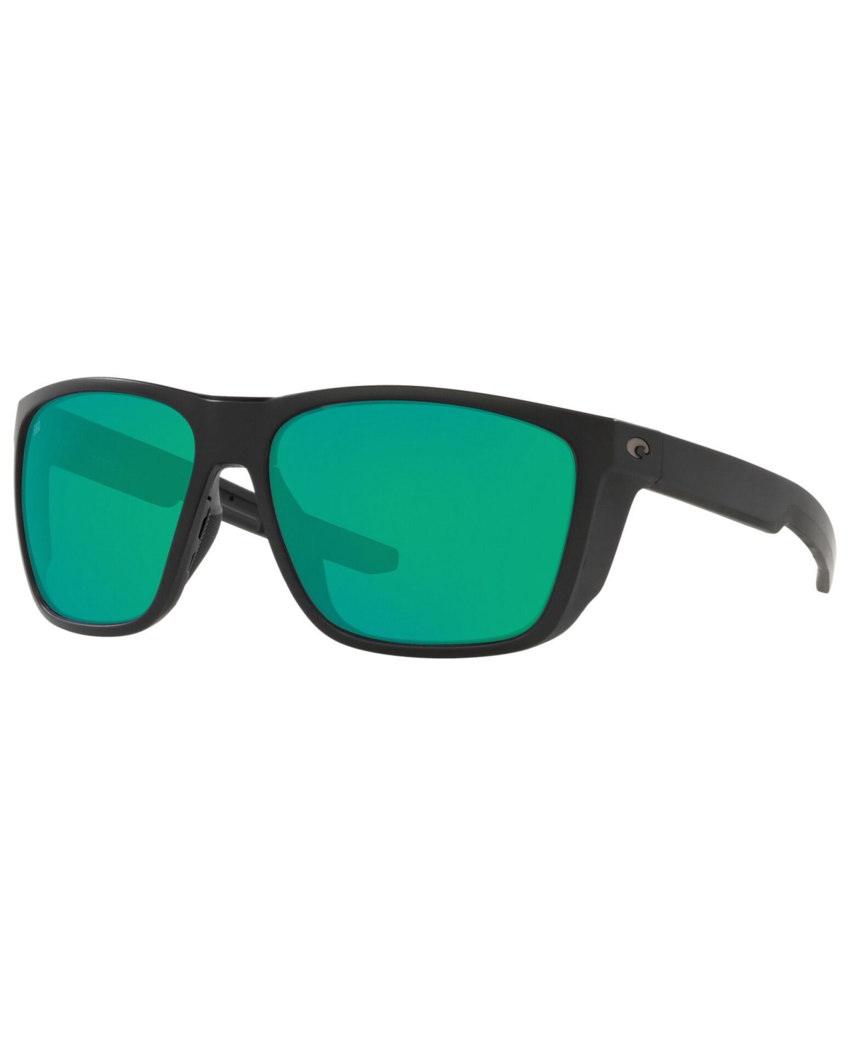 Shop Costa Del Mar Ferg Xl Polarized Sunglasses, 6s9012 62 In Matte Black,green Mirror G