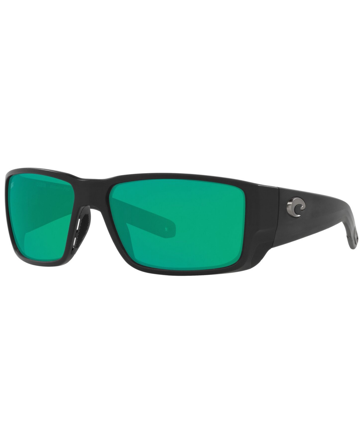 Costa Del Mar Polarized Blackfin Pro Sunglasses, 6s9078 60 In Matte Black,green Mirror G