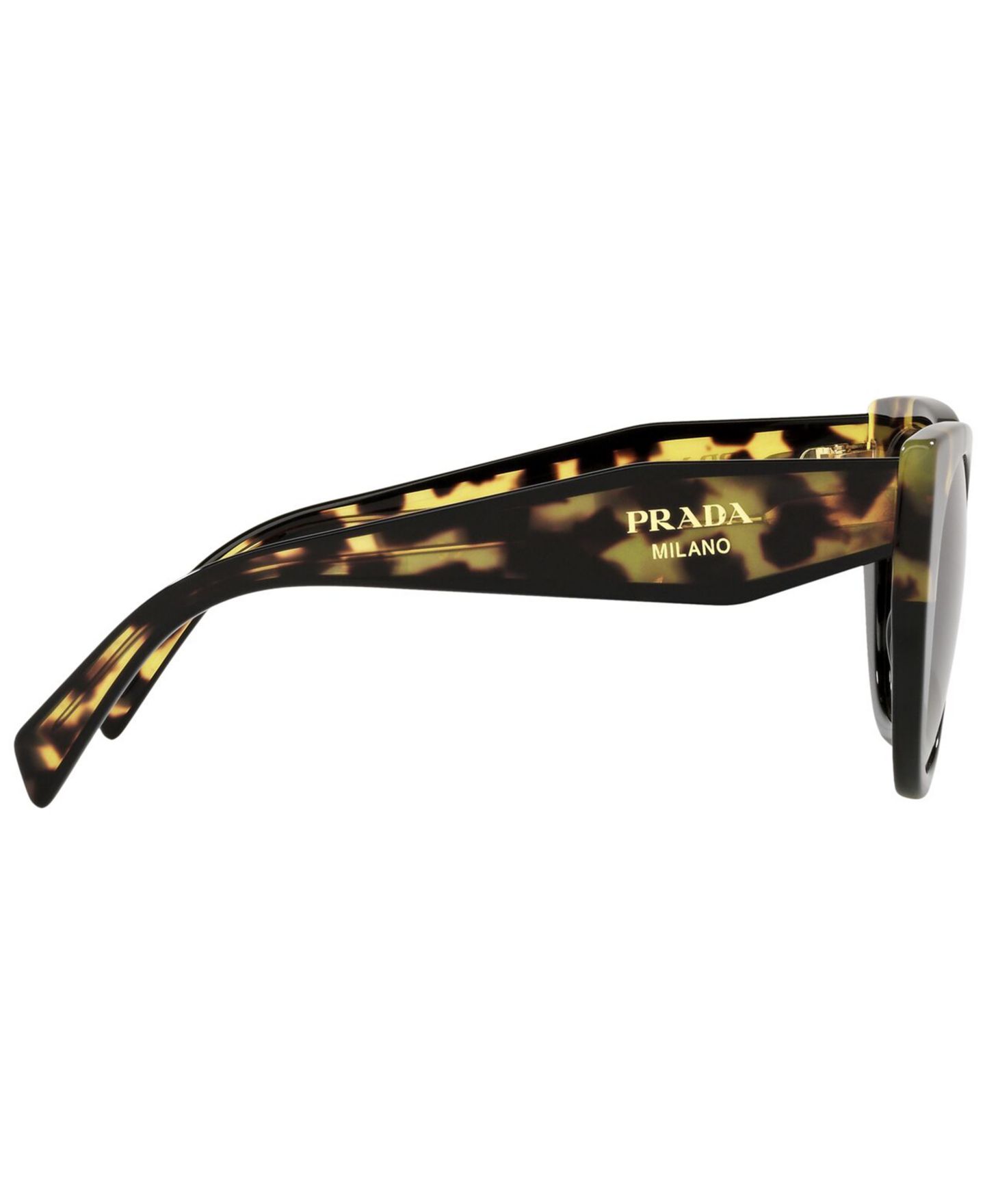 Женские солнцезащитные очки PRADA Cat Eye Sunglasses, PR 14WS, цвет: Чёрный / Черепаховый — фото 4