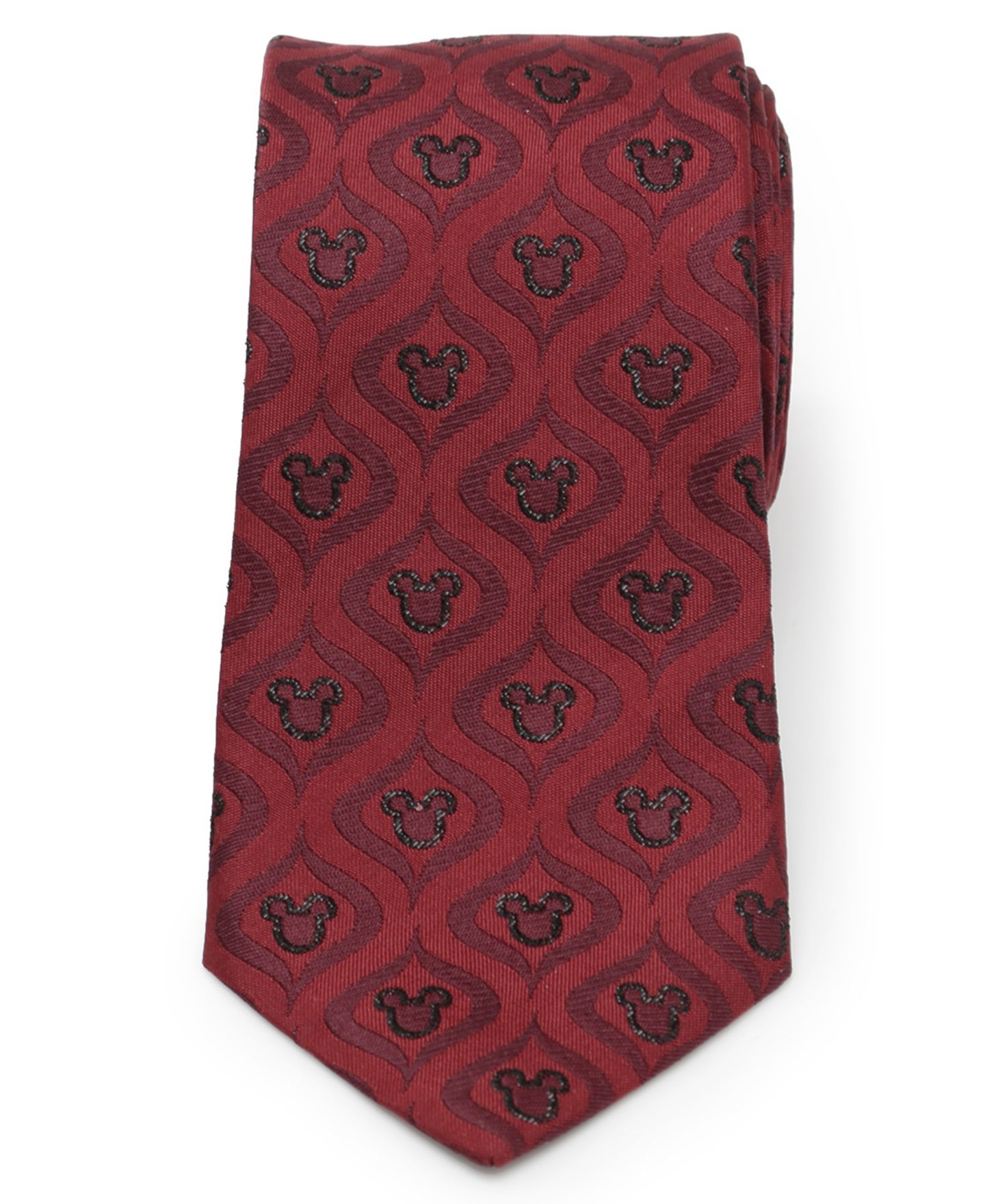 Мужской галстук Disney Mickey Mouse Holiday Metallic Silk Tie, цвет: Красный — фото 2