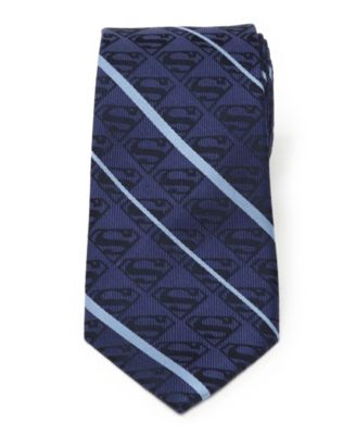 Men's Superman Stripe Pattern Silk Tie