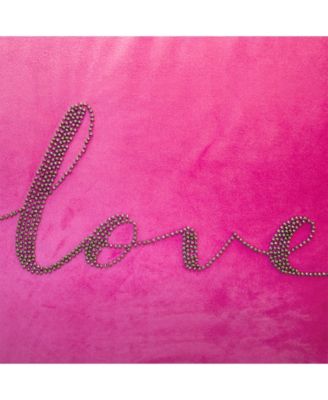 Celebrations Beaded Love Lumbar Decorative Pillow, 12" x 18"